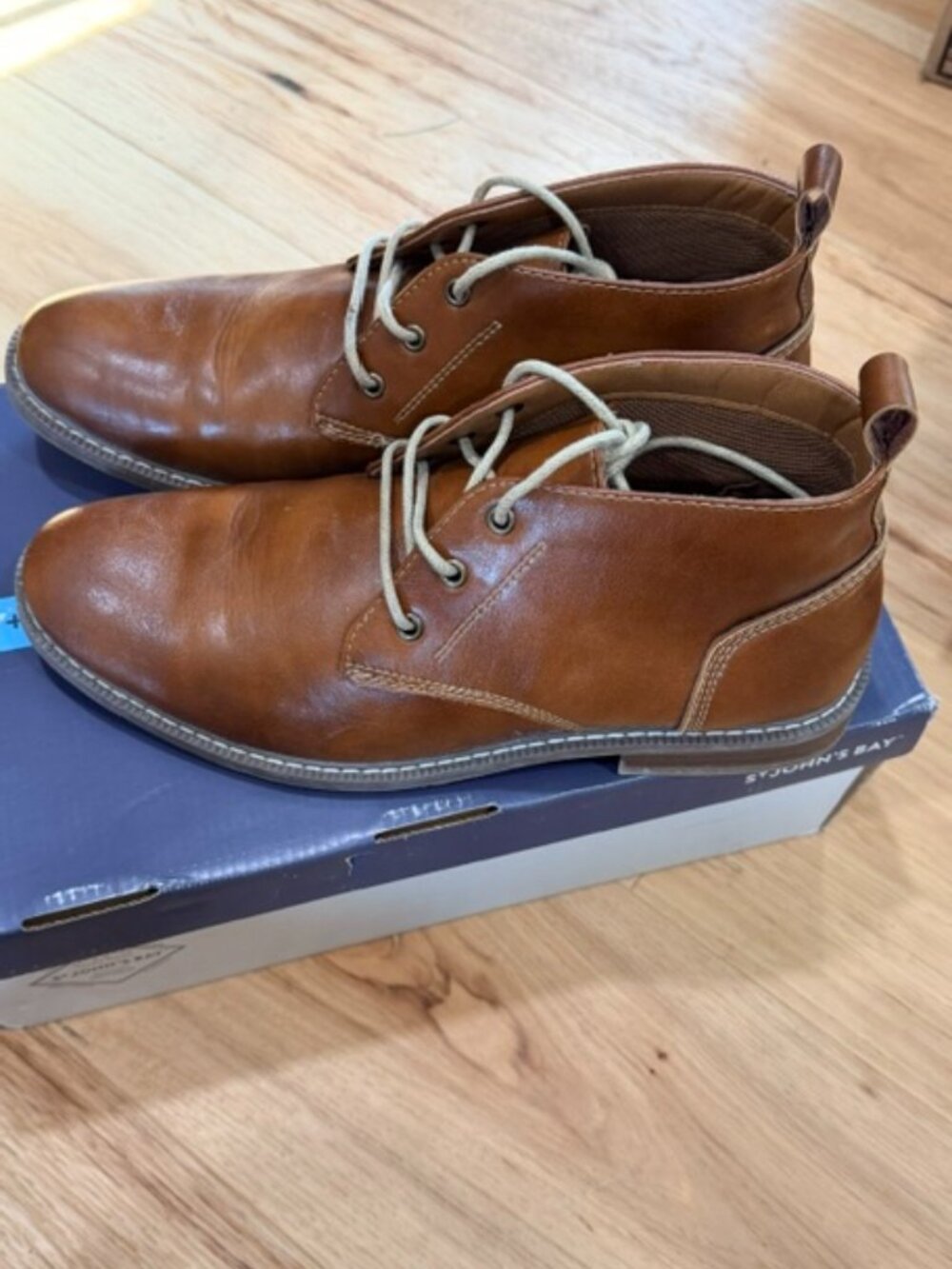 St. John's Bay Mens Acton Flat Heel Chukka Boots Mens Size 8M